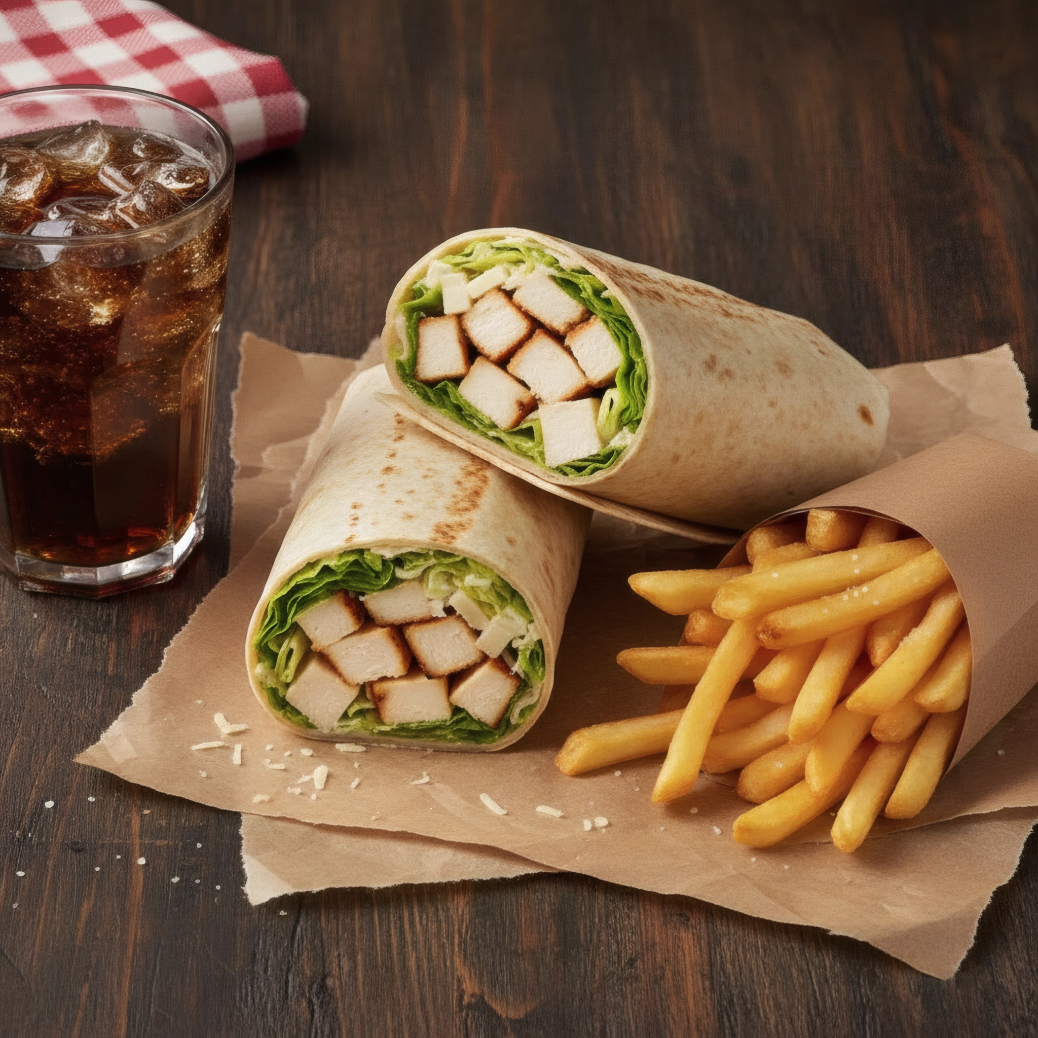 Chicken Caesar Wrap Combo