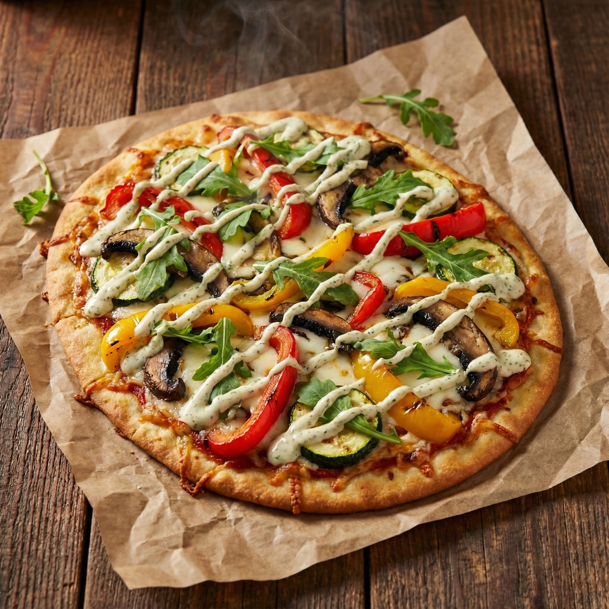 Loaded Veggie Flatbread